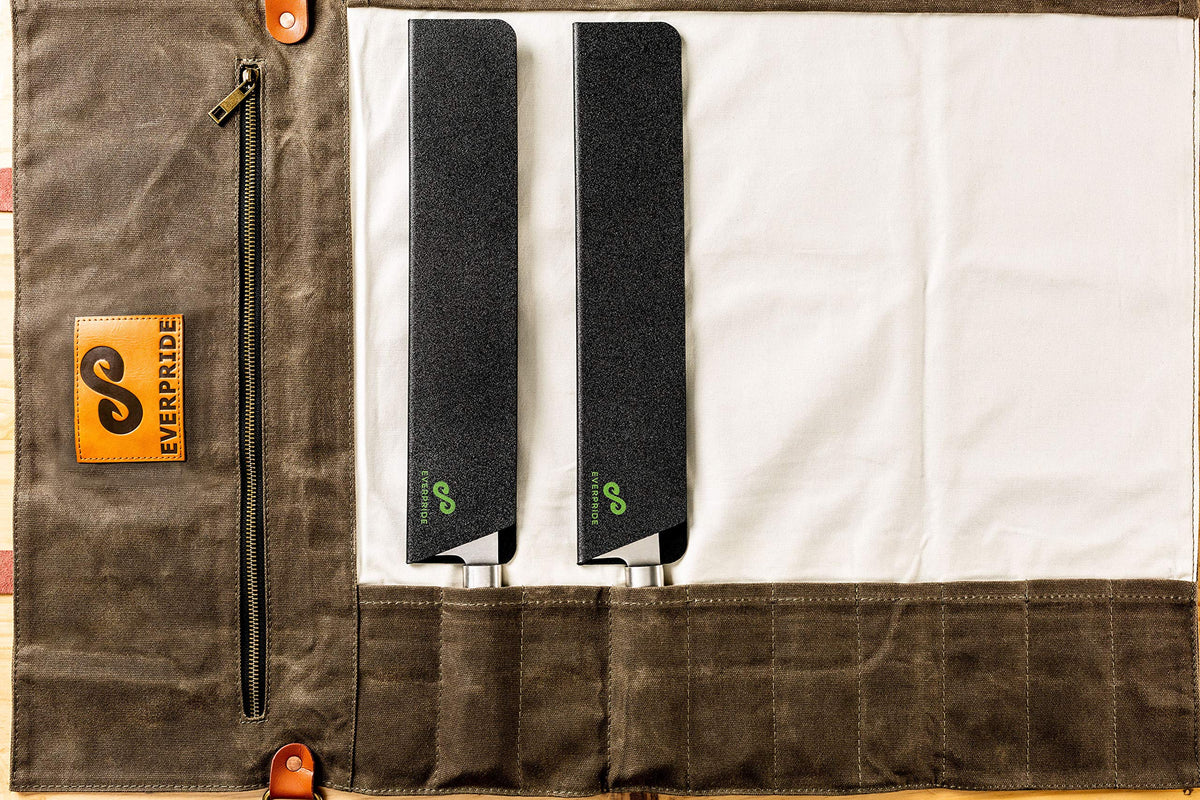 EVERPRIDE 12 Inch Chef Knife Guard Set (2-Piece Set) - Long Knives Blade Edge Cover Sheaths - Durable, BPA-Free, Felt Lined, Sturdy ABS Plastic - Knives Not Included