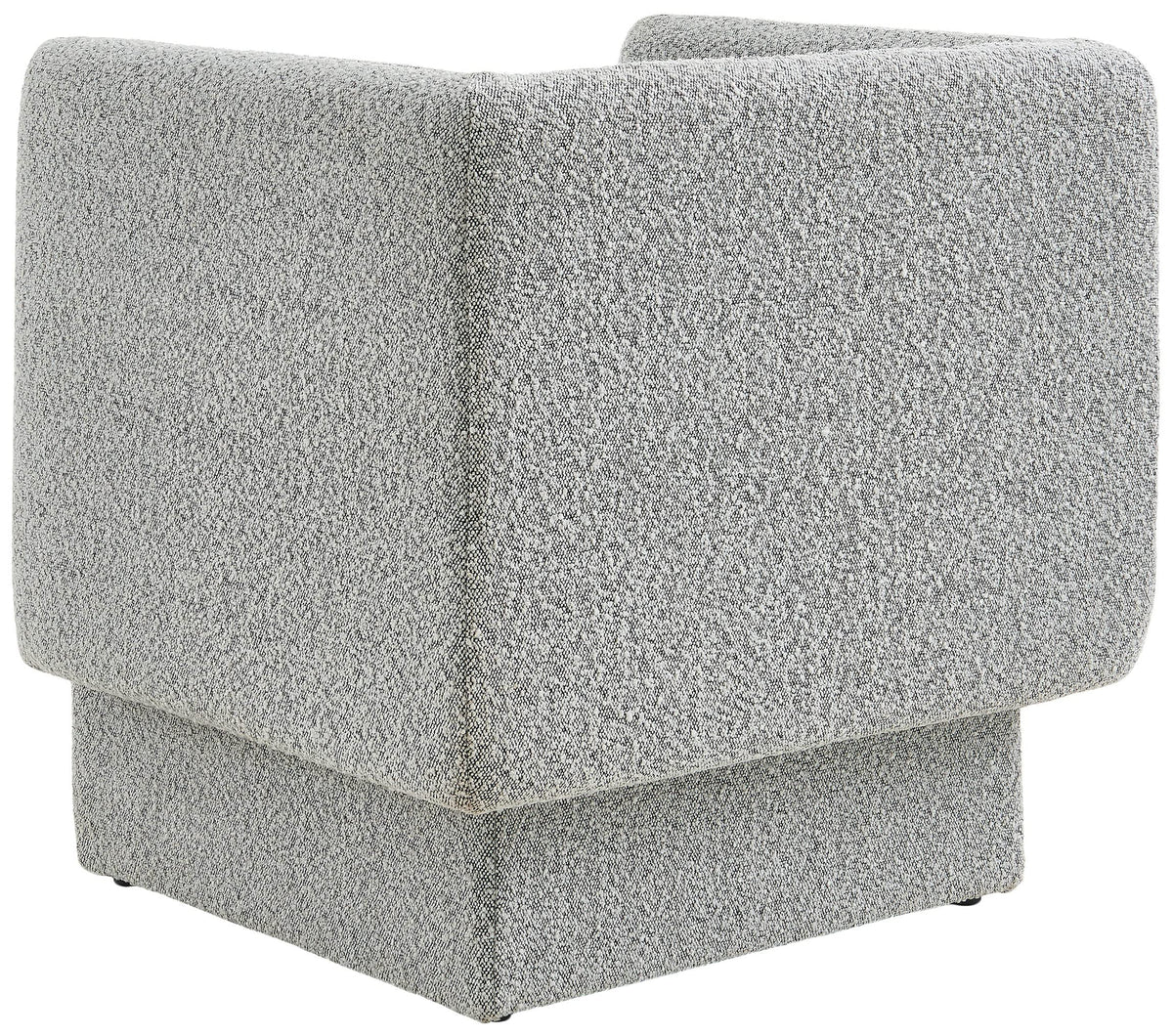 Meridian Furniture 575Grey Vera Collection Modern | Contemporary Boucle Fabric Upholstered Accent Chair, Grey, 31" W x 27" D x 29" H