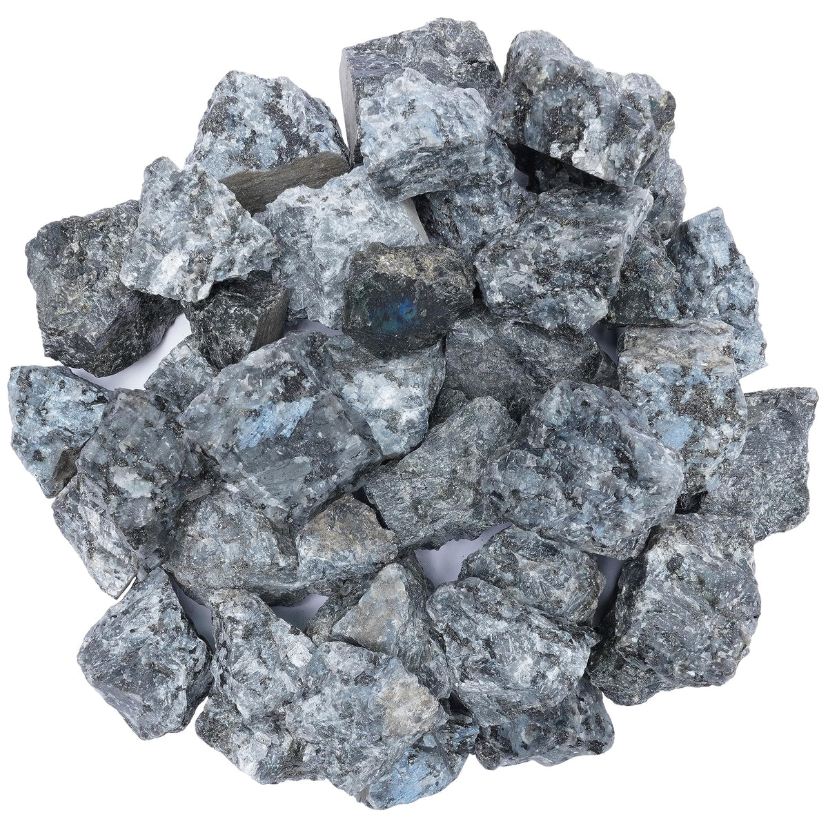 Crocon 1LB Larvikite Rough Bulk Natural Stone Raw Gemstone Tumbling Cabbing Polishing Mining Chakra Meditation Balancing Reiki Healing Good Luck Gift Home Office Decor