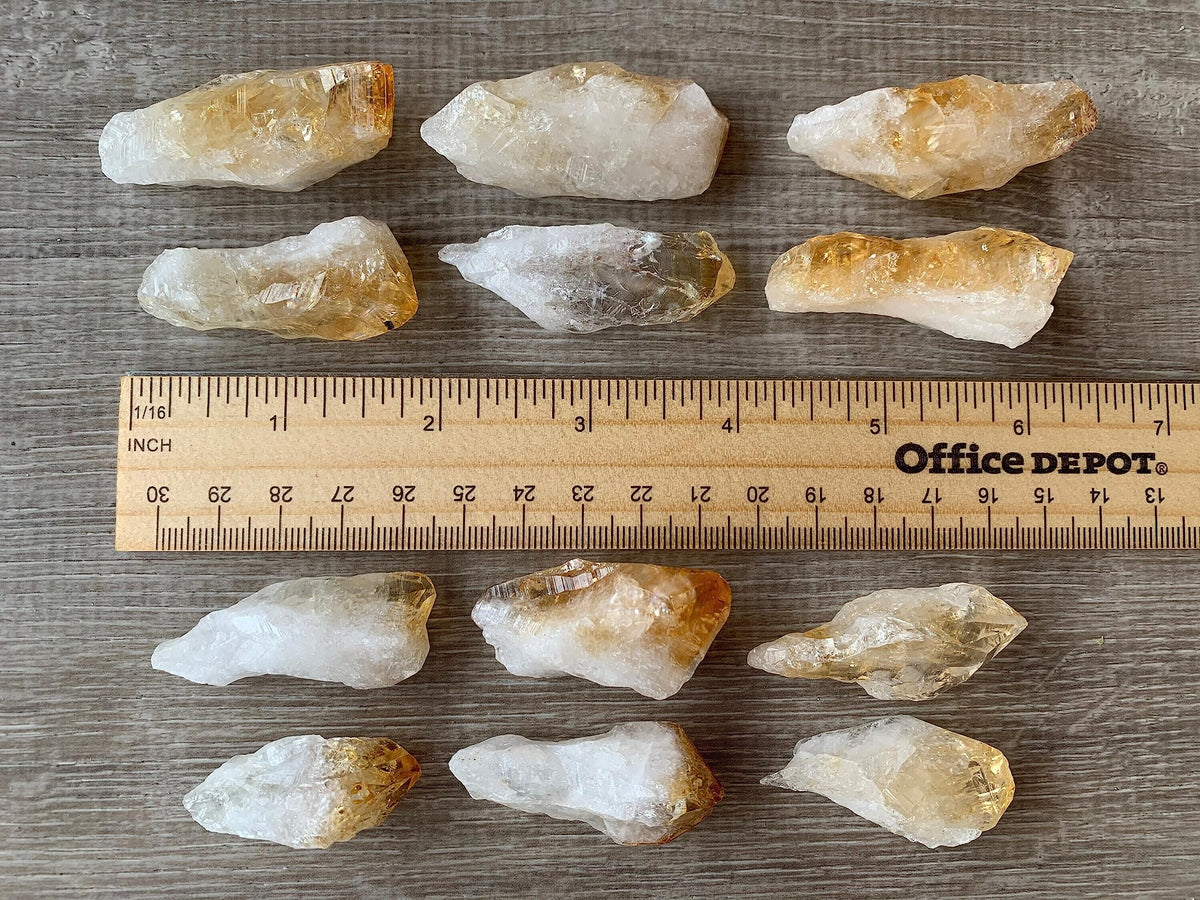 GAF TREASURES Wholesale Citrine Points, Natural Citrine Points, Citrine Points Healing Crystals (Citrine Points, 0.25 Pound)