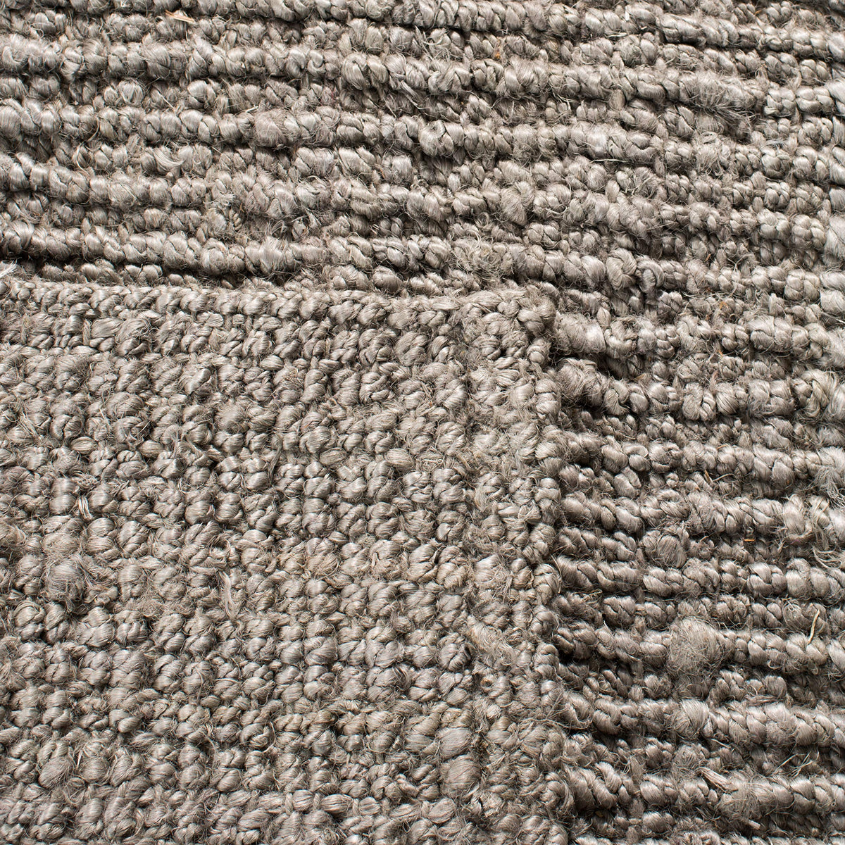 SAFAVIEH Area Rug 10' Square - Natural Fiber Collection - Large - Light Grey, Handmade Jute, Farmhouse Style, Chunky Textured Thick Pile (NF447G)
