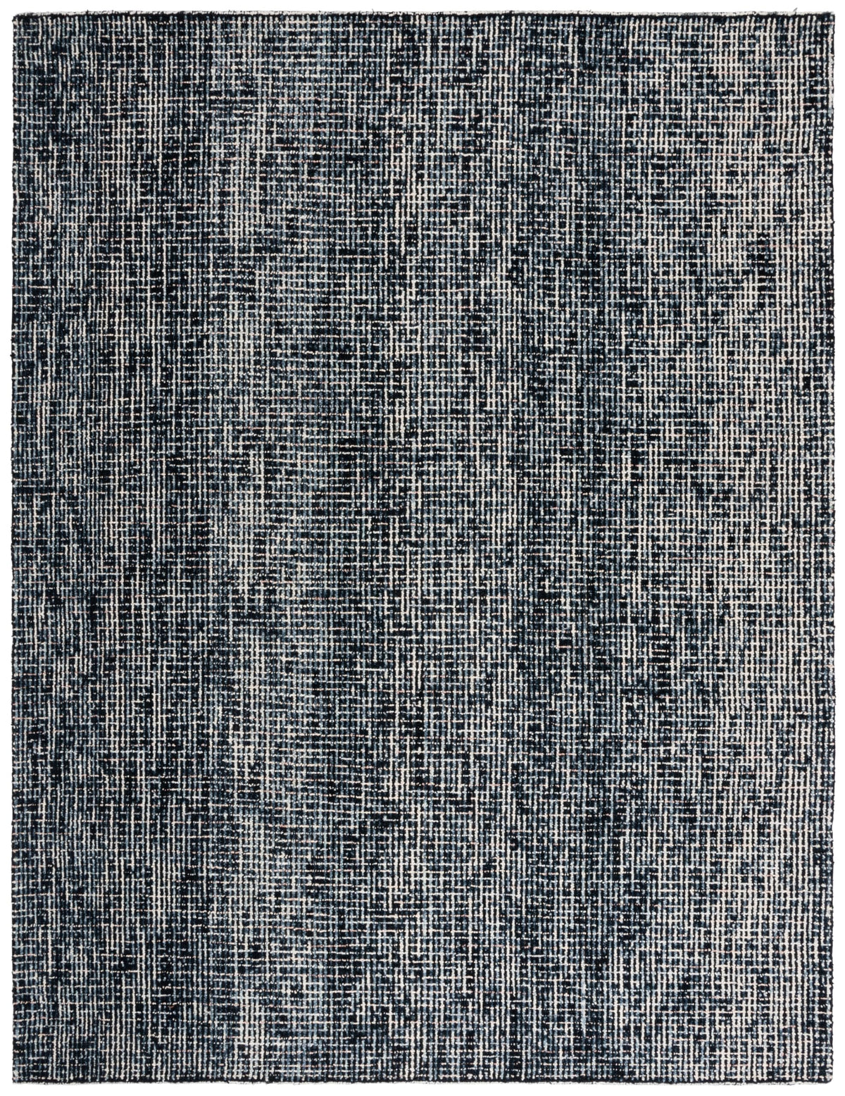 SAFAVIEH Abstract Collection Area Rug - 9' x 12', Black & Grey, Handmade Wool, Ideal for High Traffic Areas in Living Room, Bedroom (ABT468L)