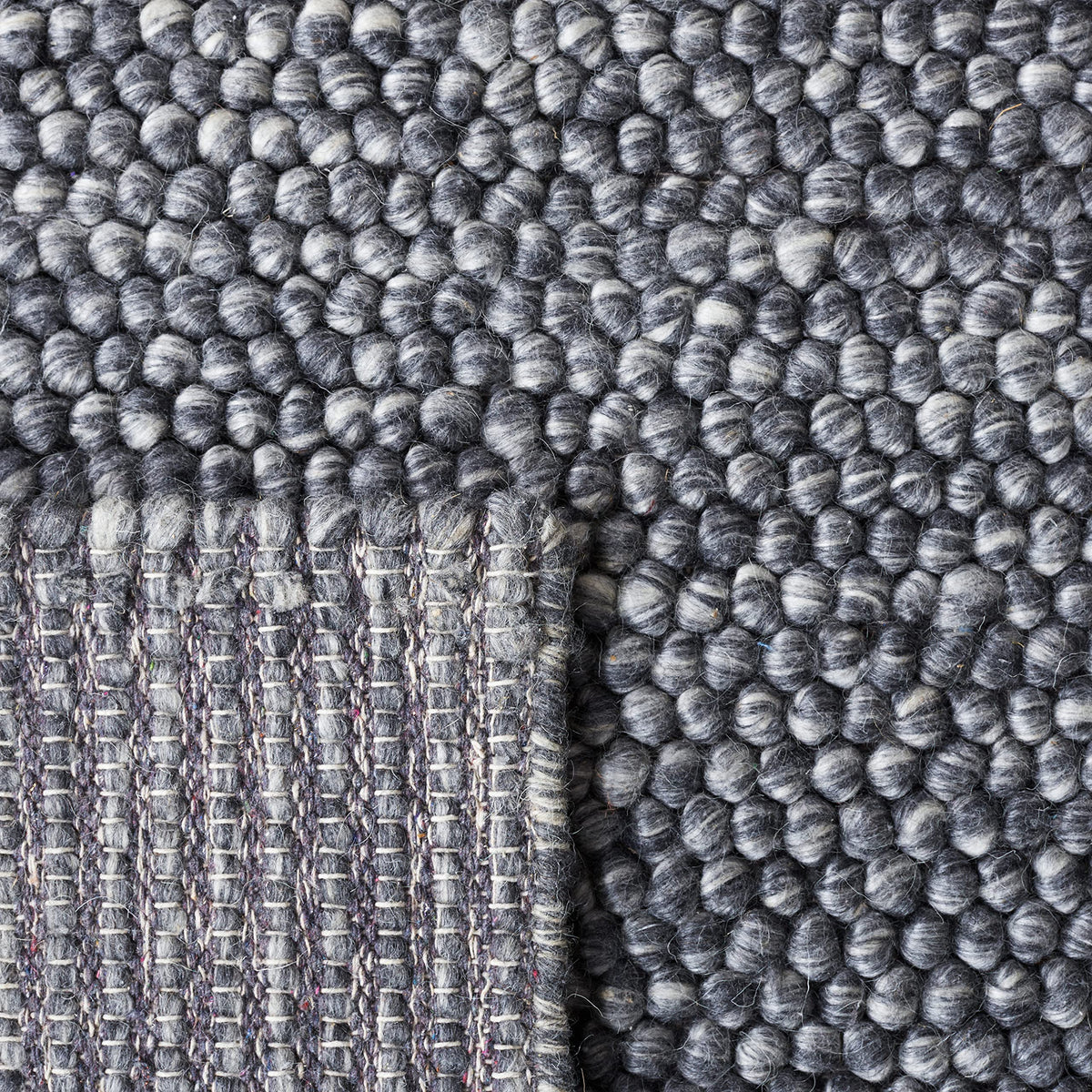 SAFAVIEH Area Rug 6x9 - Natura Collection - Dark Grey, Handmade Wool Blend, Textured Design, Ideal for Living Room, Bedroom, Dining Space (NAT620H)