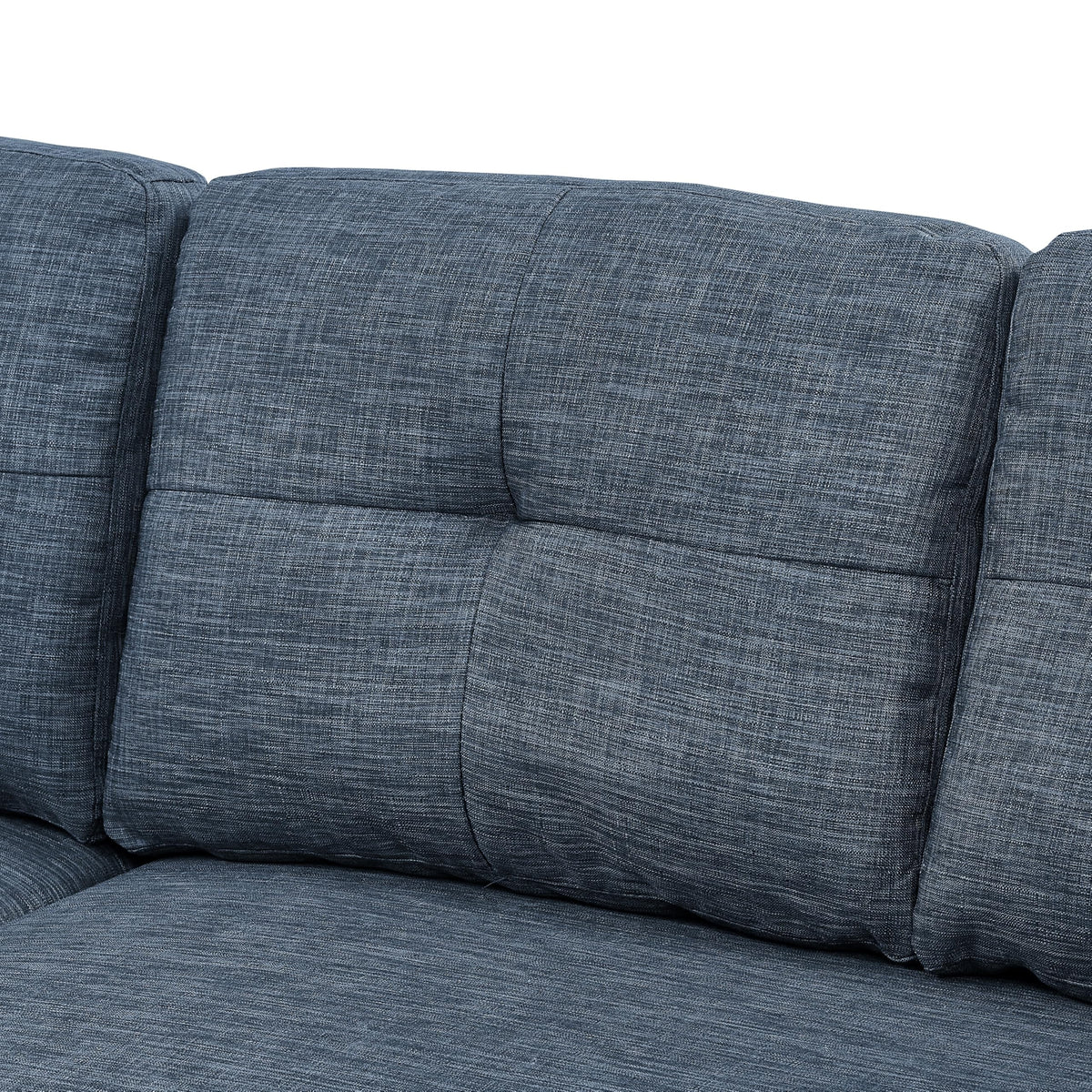Ball & Cast 85" Convertible Sleeper Sofa Bed,Small Corner Sofa Sectional Couches for Living Room,Upholstered L Shaped Pull Out Couch Bed with Reversible Storage Chaise,Blue