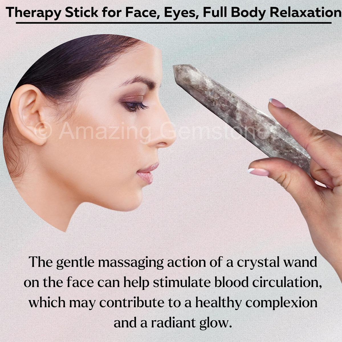 Amazing Gemstone Lepidolite Crystal Wand Massage Stick - Pelvic Wand Gua Sha for Adults - Crystals and Healing Stones Massage Wands for Adults Gifts (Pointed)