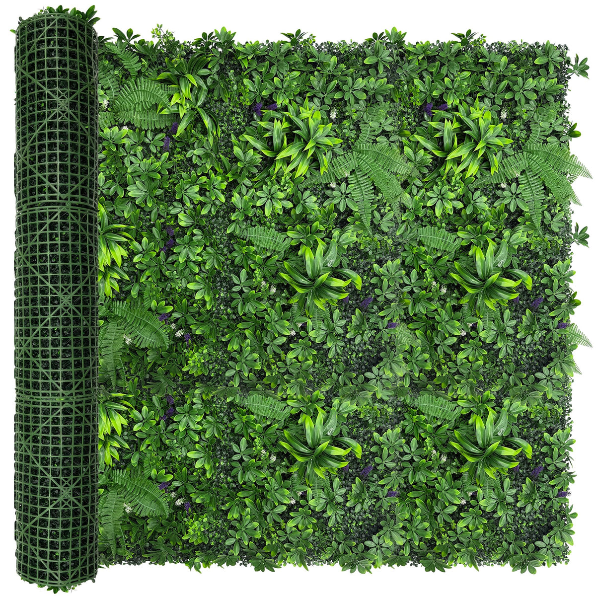 DOPGIB Artificial Green Boxwood Grass Wall Roll: 60"x128"(53.5 SQFT) UV Protected Ivy Privacy Hedge Fence Screen for Chain Link Fences Panel Indoor,Outdoor Patio Balcony & Garden